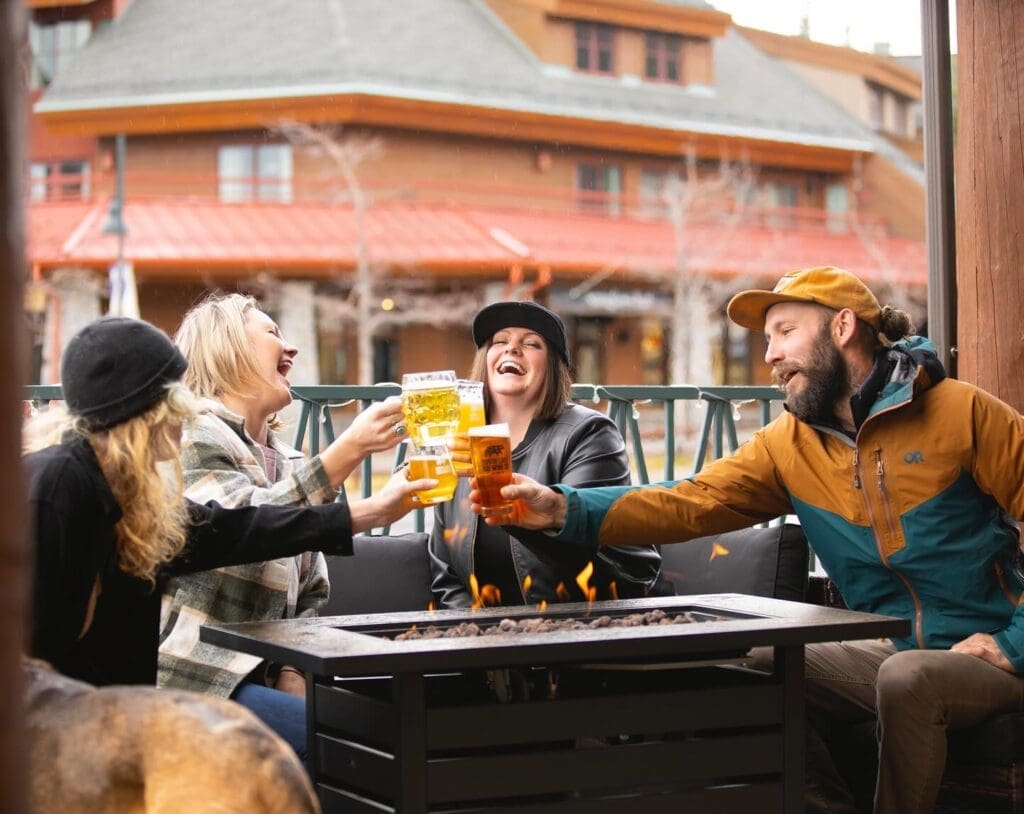 Outdoor patio at Libation Lodge of South Lake Brewing